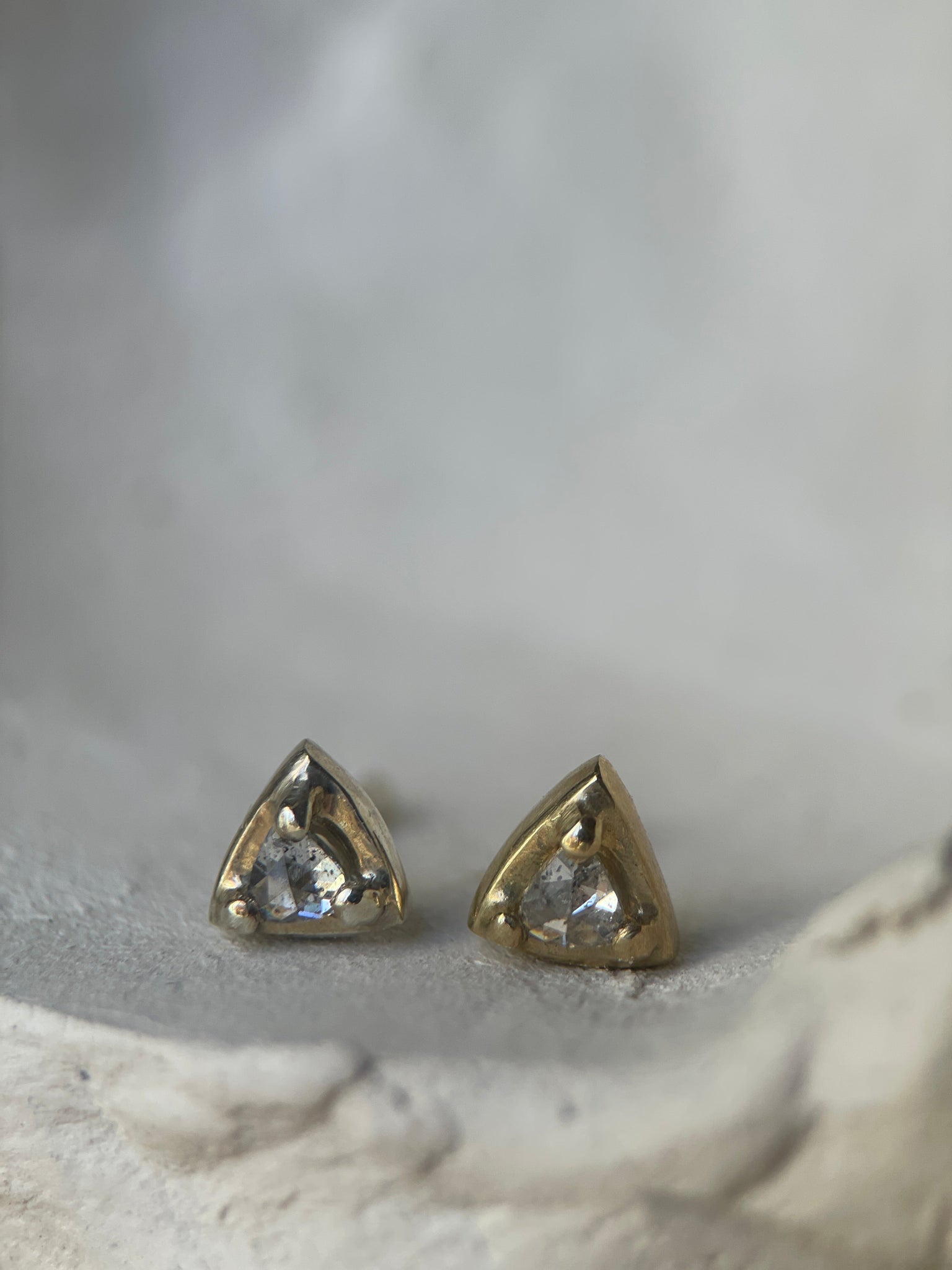 ASTRAL PLANE STUDS SALT & PEPPER DIAMOND-Earrings-Corkysaintclair Melbourne