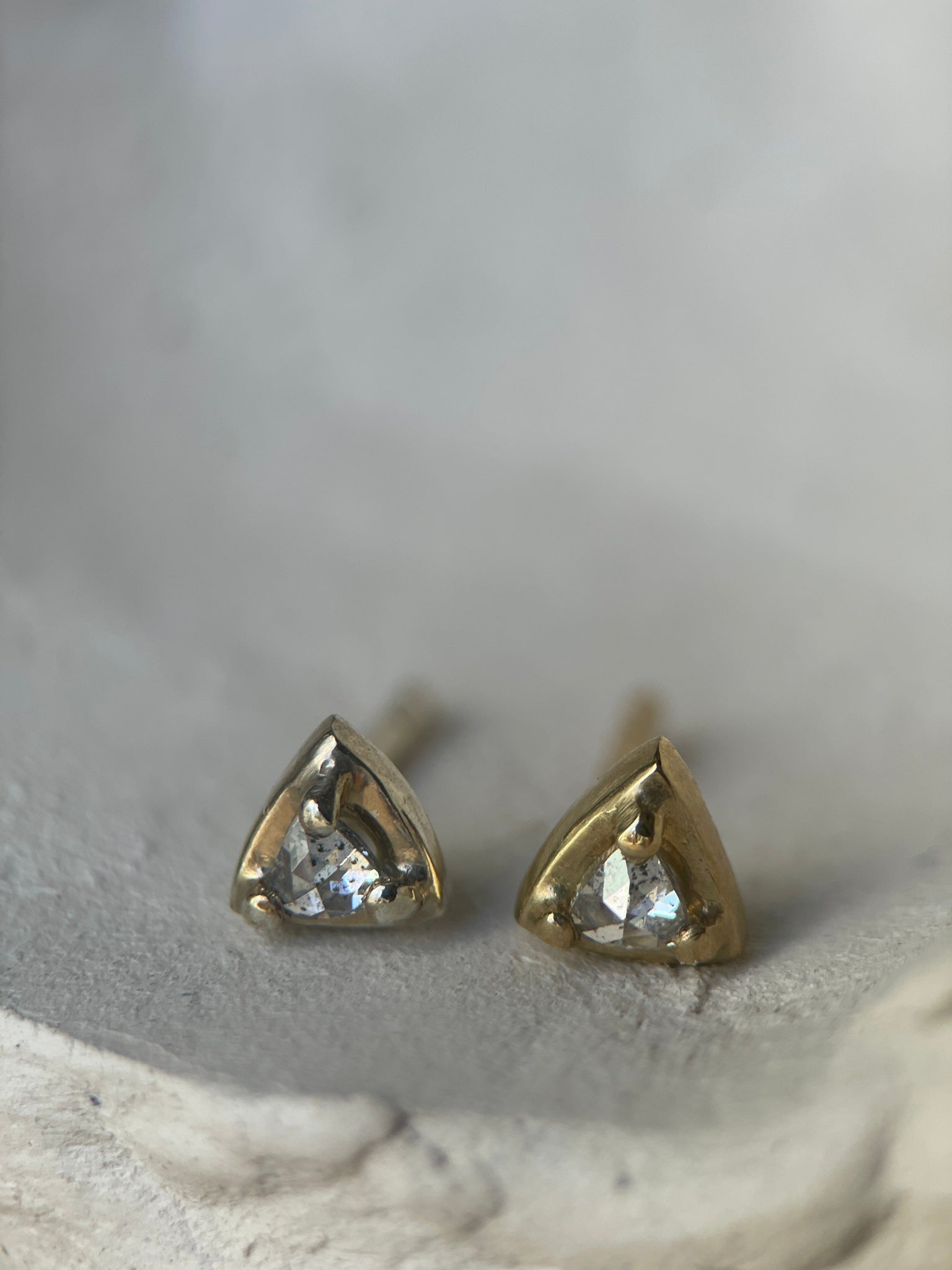 ASTRAL PLANE STUDS SALT & PEPPER DIAMOND-Earrings-Corkysaintclair Melbourne