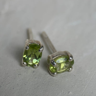 ASTRIEL III PERIDOT SILVER-Earrings-Corkysaintclair Melbourne