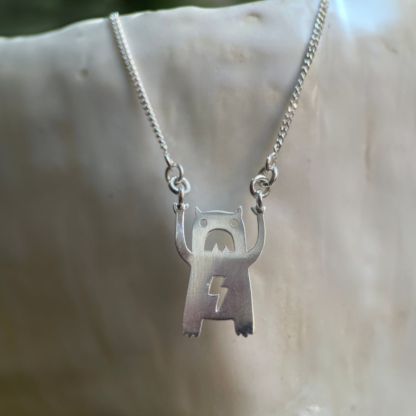 CARRY MONSTER SILVER-Necklaces-Corkysaintclair Melbourne