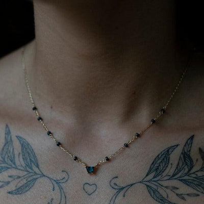 EMIGRE I SAPPHIRE-Necklaces-Corkysaintclair Melbourne