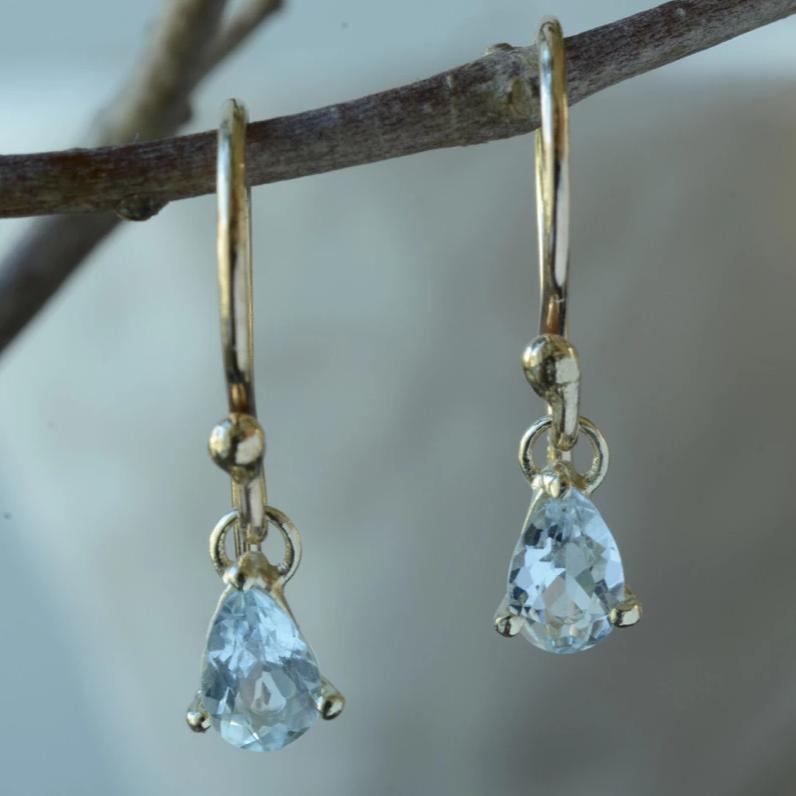 GAIUS II AQUAMARINE-Earrings-Corkysaintclair Melbourne