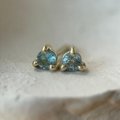 GEM CLUB STUD XXVI AQUAMARINE-Earrings-Corkysaintclair Melbourne