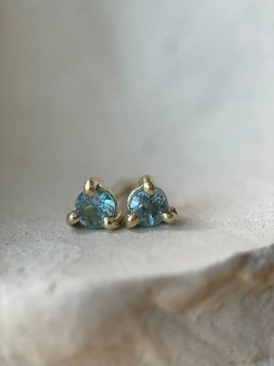 GEM CLUB STUD XXVI AQUAMARINE-Earrings-Corkysaintclair Melbourne