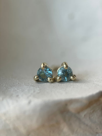 GEM CLUB STUD XXVI AQUAMARINE-Earrings-Corkysaintclair Melbourne