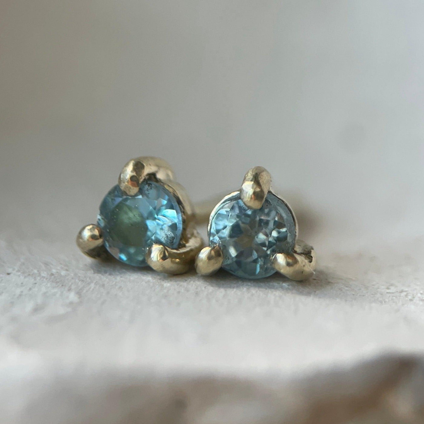 GEM CLUB STUD XXVI AQUAMARINE-Earrings-Corkysaintclair Melbourne