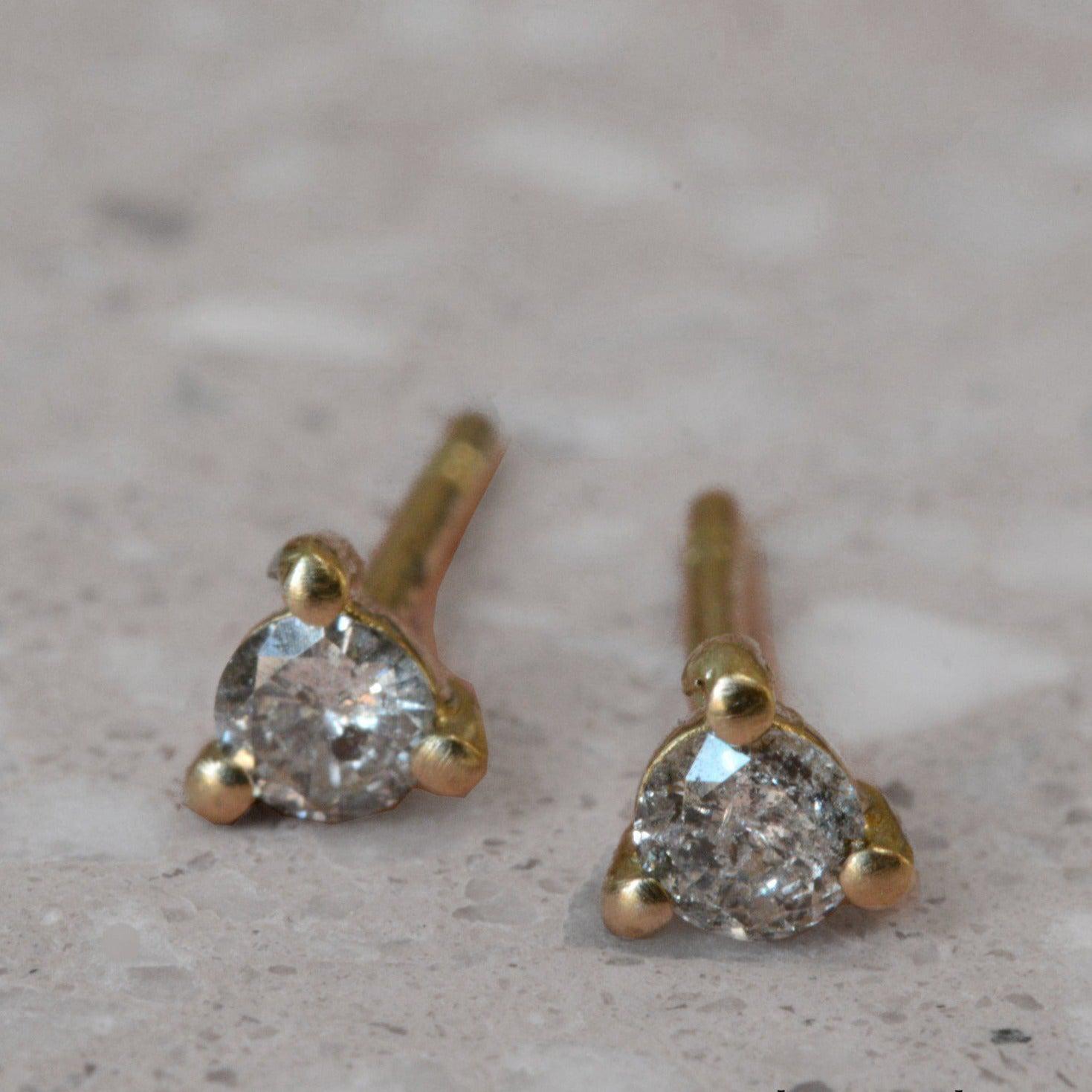 GEM CLUB V SALT & PEPPER DIAMOND-Earrings-Corkysaintclair Melbourne