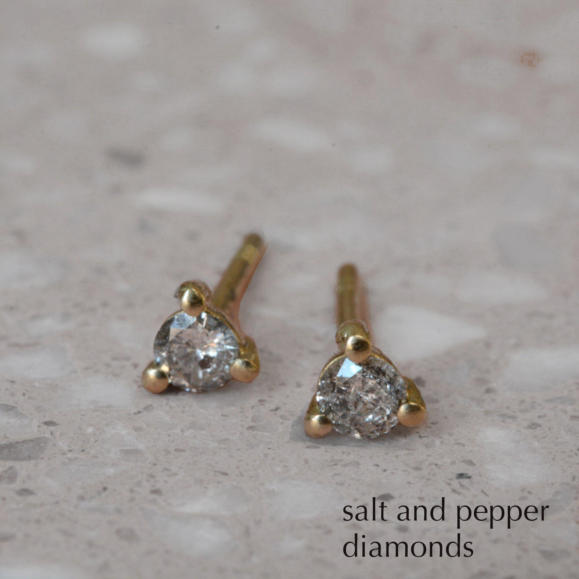 GEM CLUB V SALT & PEPPER DIAMOND-Earrings-Corkysaintclair Melbourne