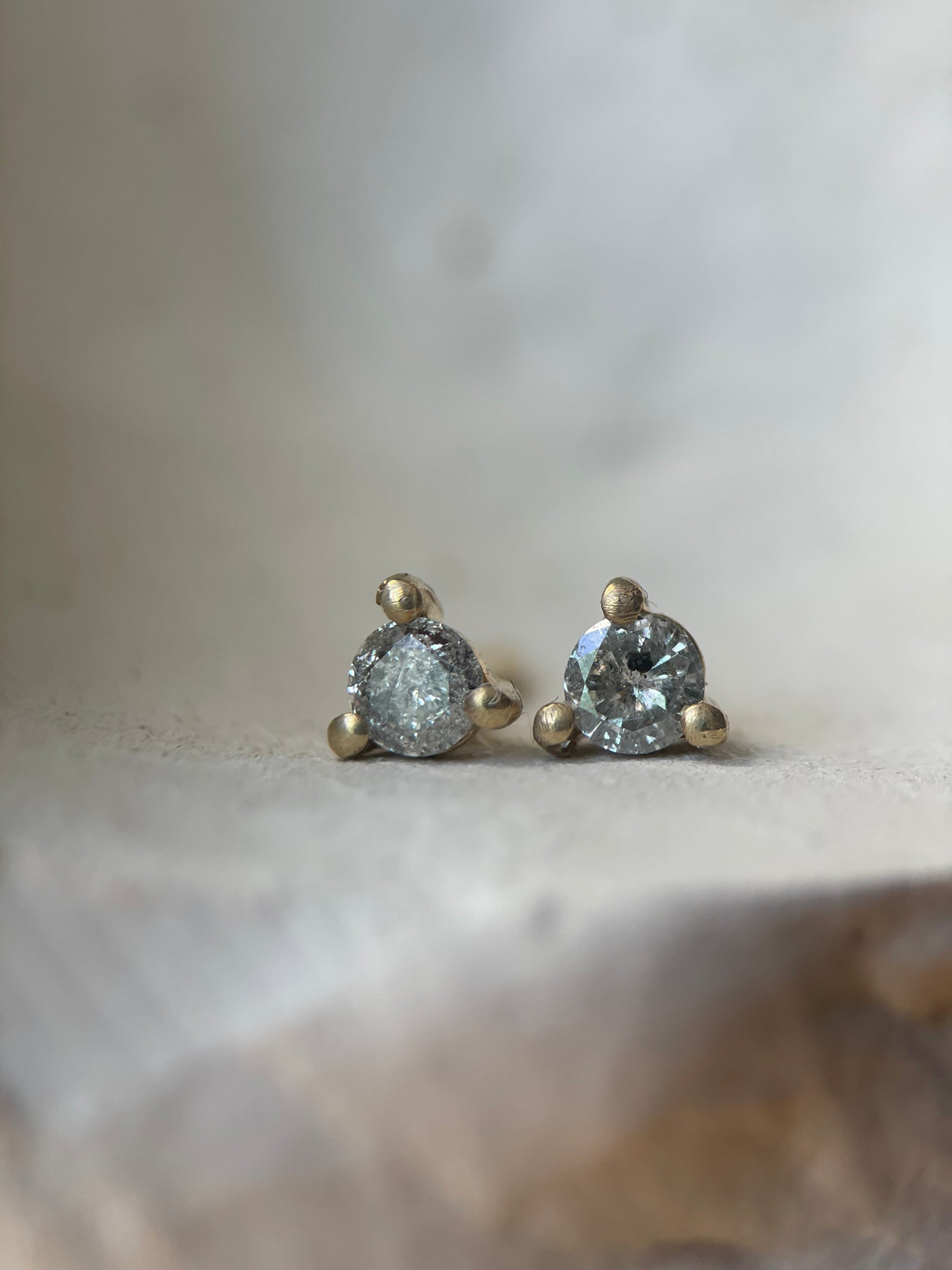GEM CLUB V SALT & PEPPER DIAMOND-Earrings-Corkysaintclair Melbourne