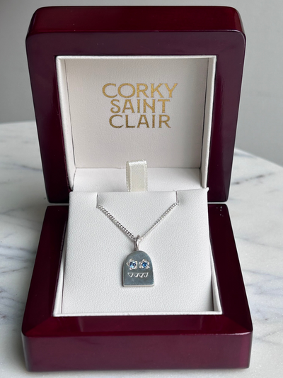 GHOSTIE PENDANT BLUE SAPPHIRE-Necklaces-Corkysaintclair Melbourne