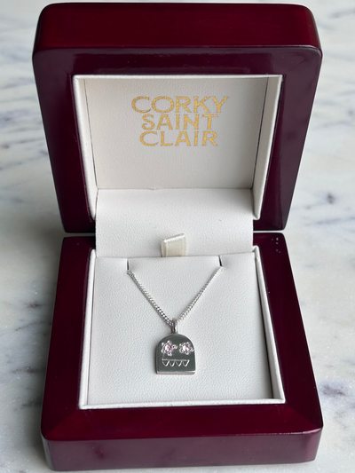 GHOSTIE PENDANT PINK SAPPHIRE-Necklaces-Corkysaintclair Melbourne