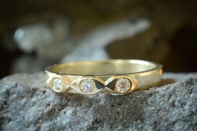GOLD TRIPLE MAGIC EYE RING-Rings-Corkysaintclair Melbourne