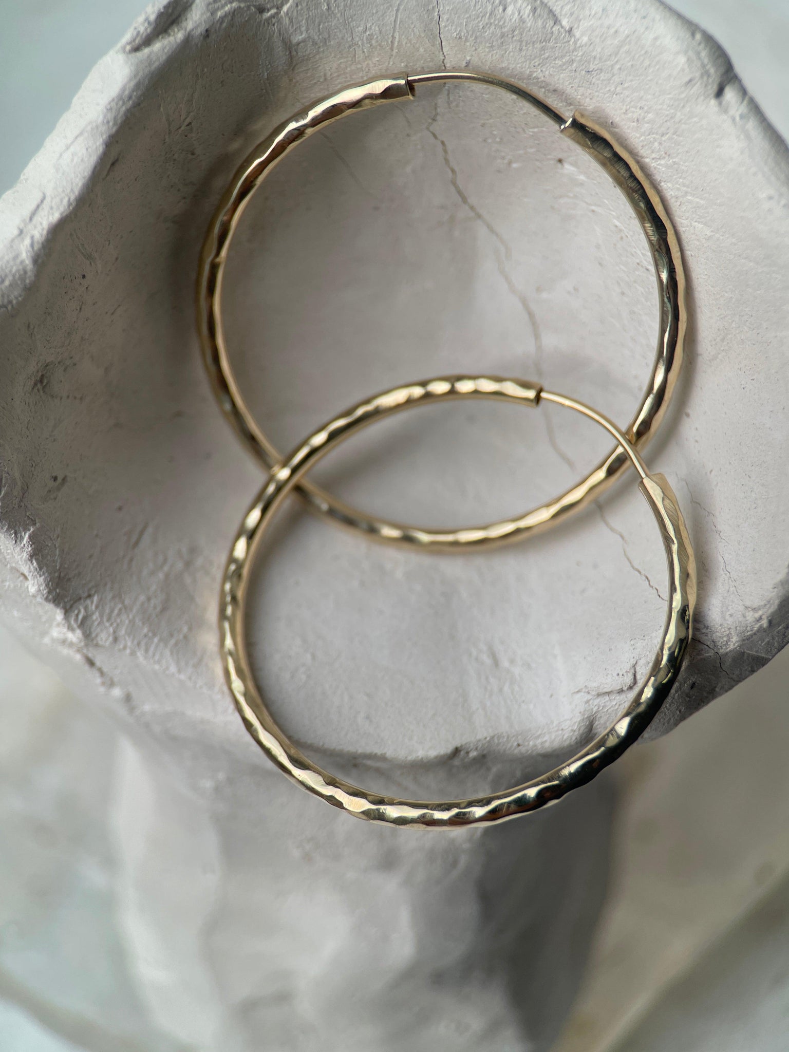 HAMMERED HOOPS-Earrings-Corkysaintclair Melbourne