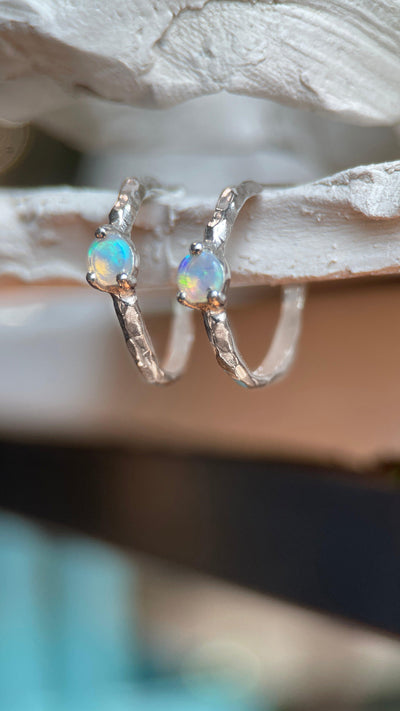 HORST HOOPS VII OPALS-Earrings-Corkysaintclair Melbourne