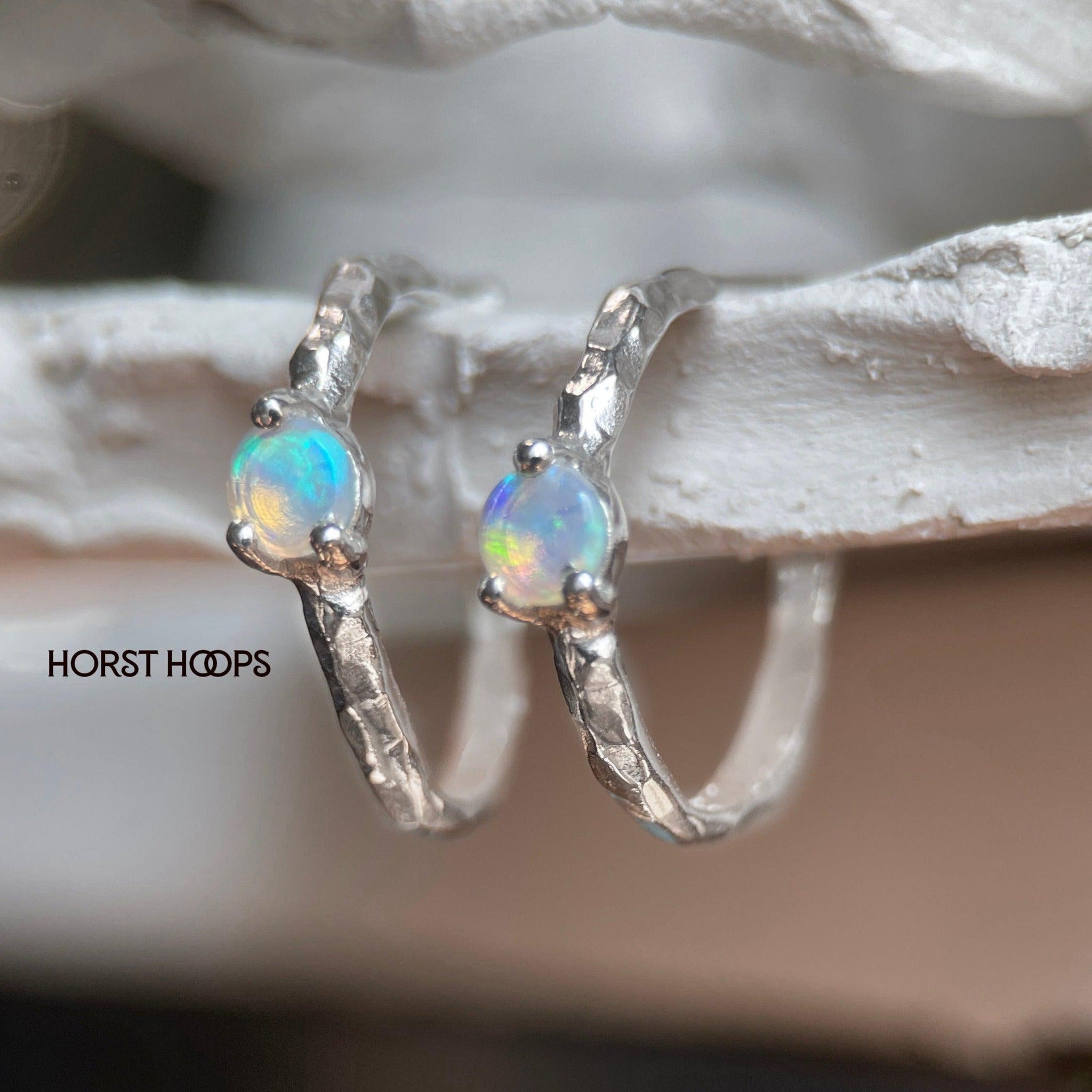 HORST HOOPS VII OPALS-Earrings-Corkysaintclair Melbourne