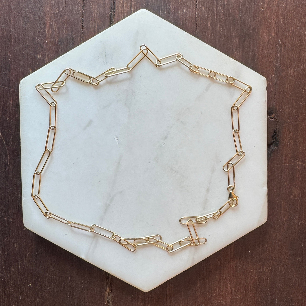 Paper Clip Gold Chain