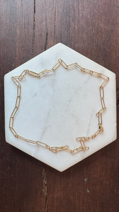 Paper Clip Gold Chain
