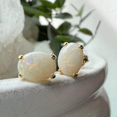 JUNO I OPAL GOLD-Earrings-Corkysaintclair Melbourne
