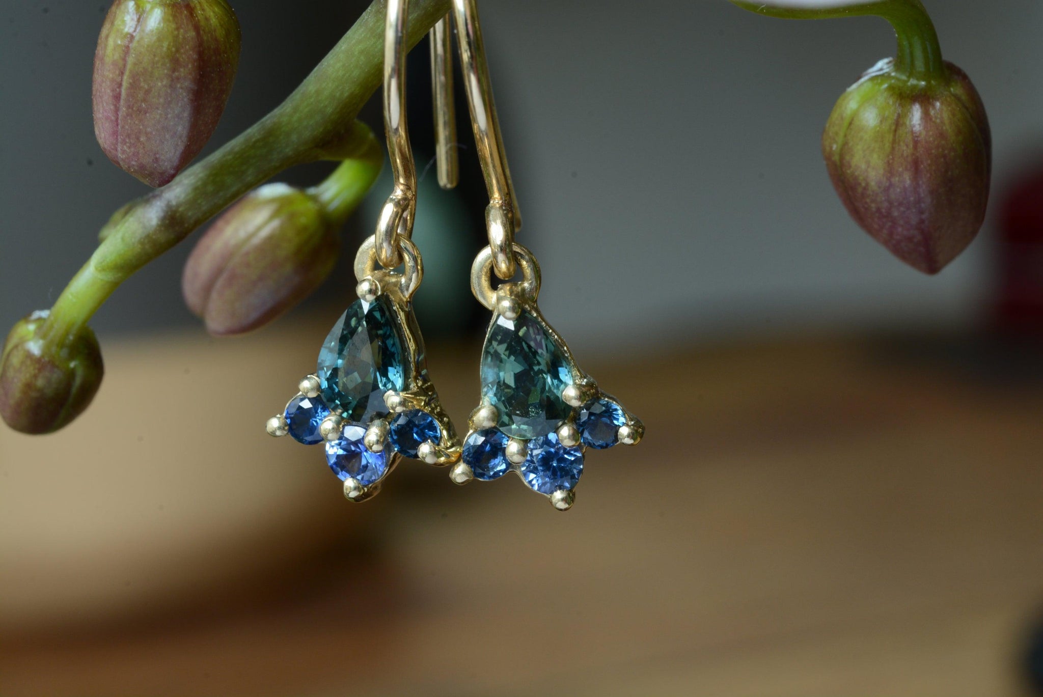KESTREL I SAPPHIRE-Earrings-Corkysaintclair Melbourne