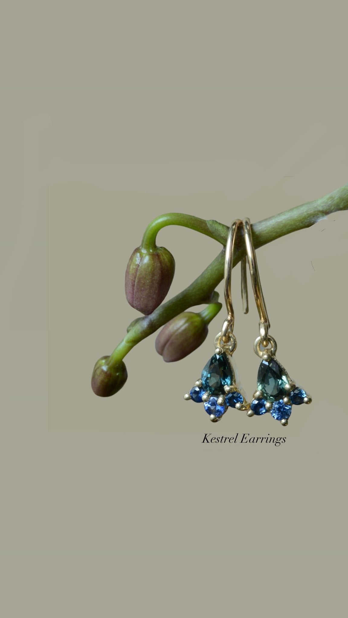 KESTREL I SAPPHIRE-Earrings-Corkysaintclair Melbourne