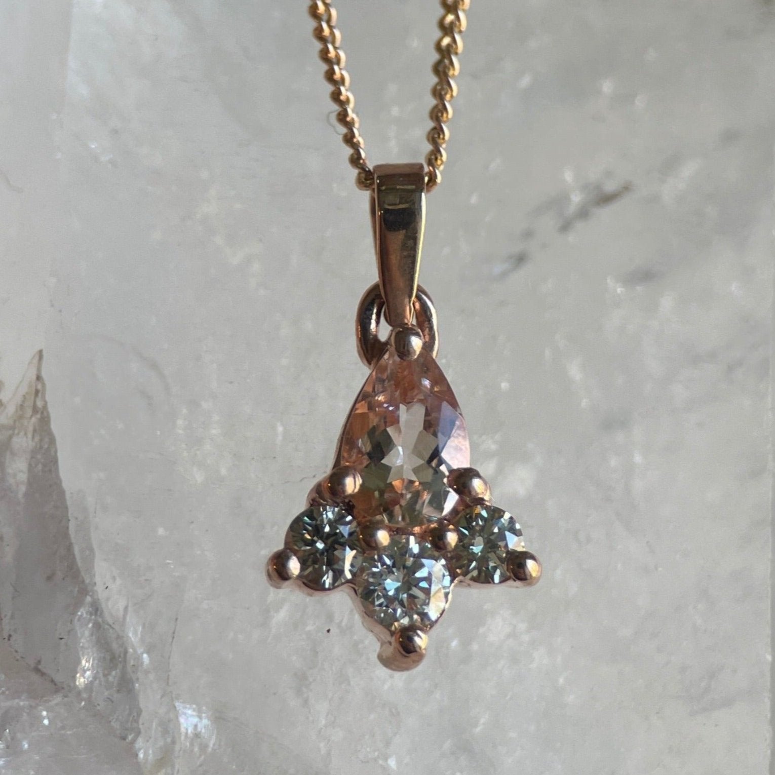 KESTREL II MORGANITE-Necklaces-Corkysaintclair Melbourne