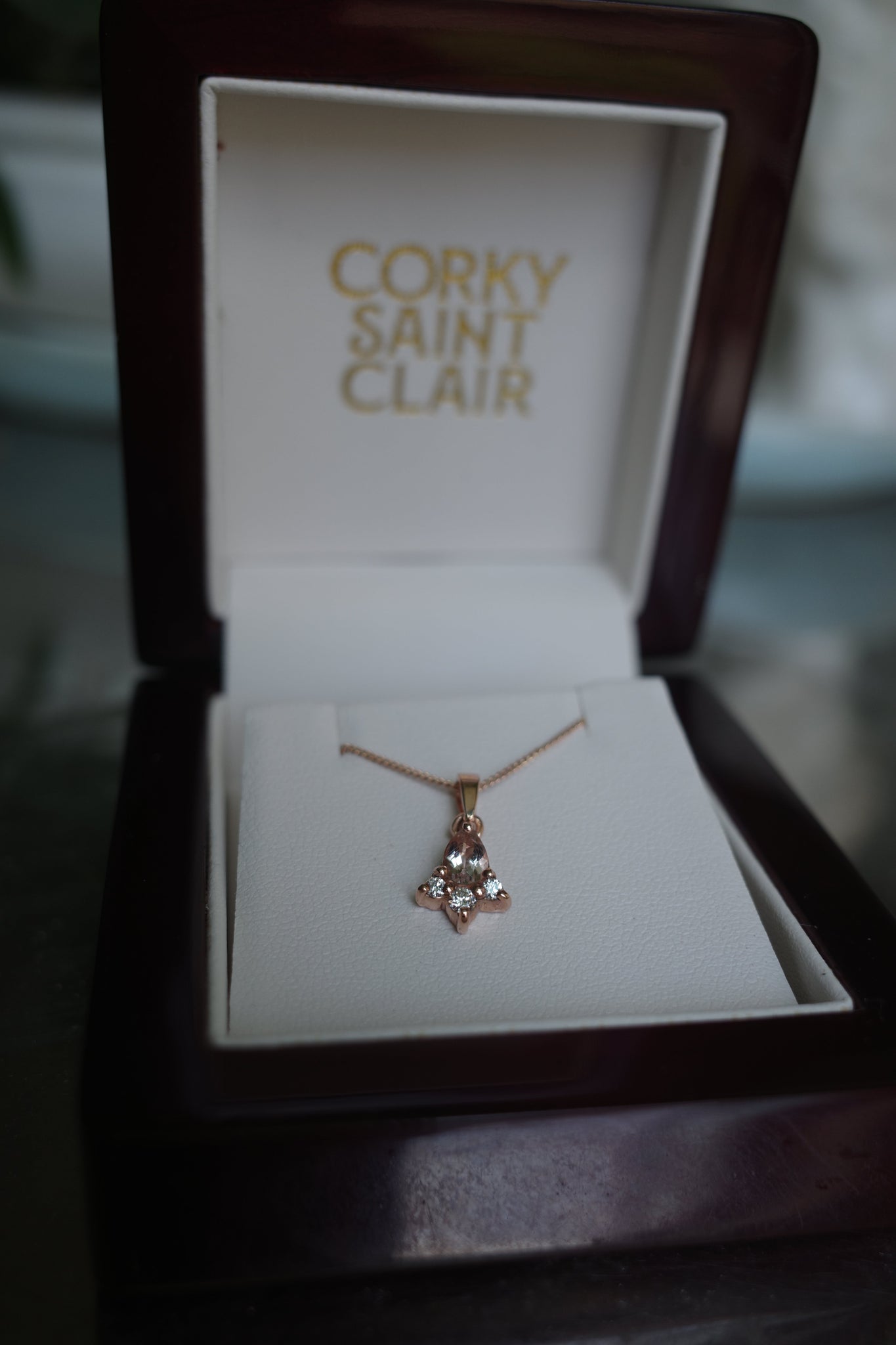 KESTREL II MORGANITE-Necklaces-Corkysaintclair Melbourne