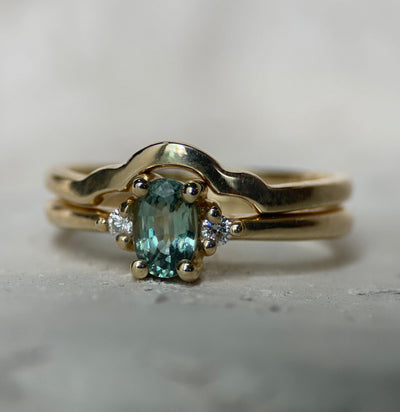 LAKE SAINT CLAIR XXI SAPPHIRE RING SET-Rings-Corkysaintclair Melbourne