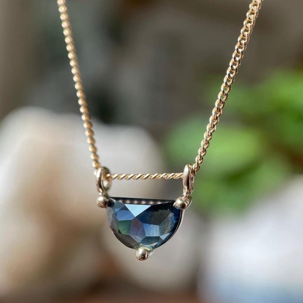 LUMIERE IX SAPPHIRE-Necklaces-Corkysaintclair Melbourne