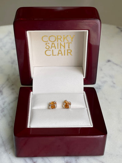 LUNA XIV CITRINE-Earrings-Corkysaintclair Melbourne
