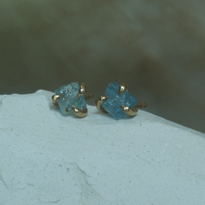 LUNA XXXVII AQUAMARINE-Earrings-Corkysaintclair Melbourne