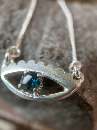 MAGIC EYE PENDANT SAPPHIRE-Accessories-Corkysaintclair Melbourne