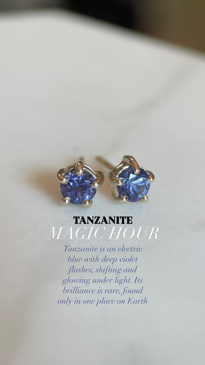 MAGIC HOUR XVII TANZANITE-Earrings-Corkysaintclair Melbourne