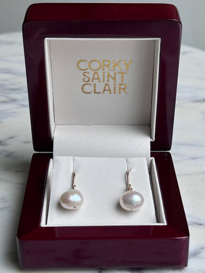 NIMBUS V PEARL-Earrings-Corkysaintclair Melbourne
