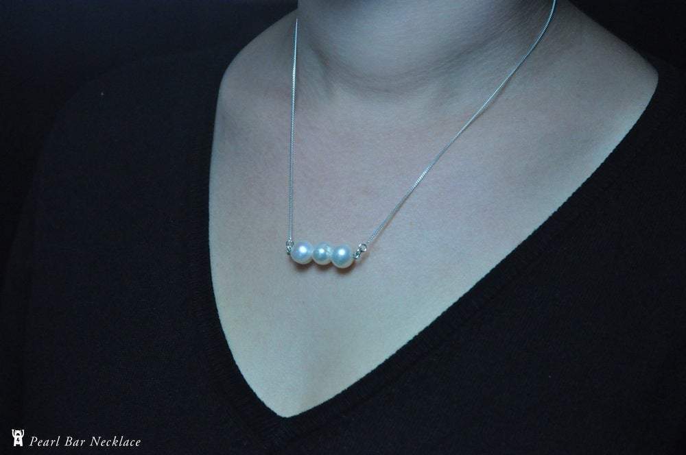 PEARL BAR NECKLACE-Necklaces-Corkysaintclair Melbourne