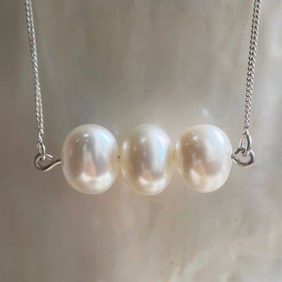 PEARL BAR NECKLACE-Necklaces-Corkysaintclair Melbourne