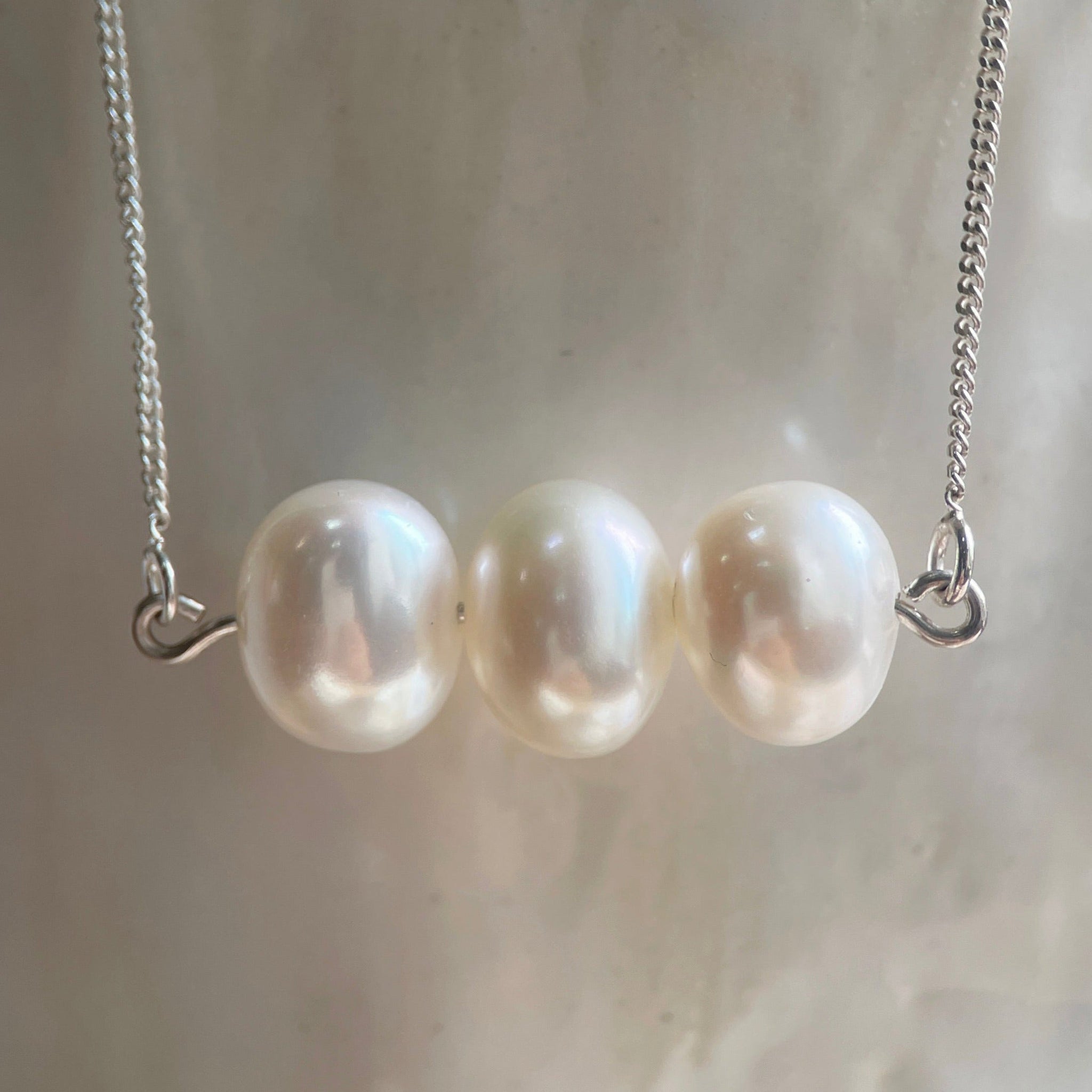 PEARL BAR NECKLACE-Necklaces-Corkysaintclair Melbourne
