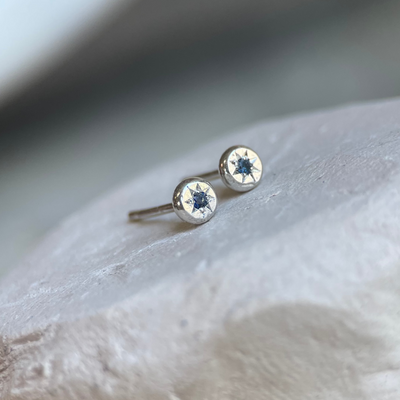 POLARIS MINOR IXX SAPPHIRES-Earrings-Corkysaintclair Melbourne