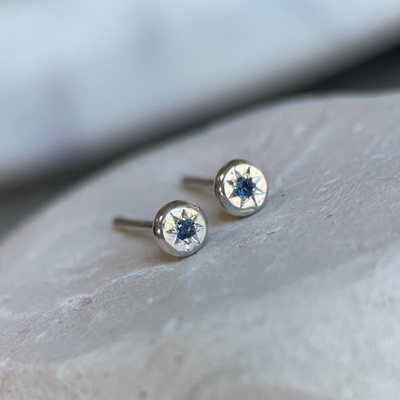 POLARIS MINOR IXX SAPPHIRES-Earrings-Corkysaintclair Melbourne