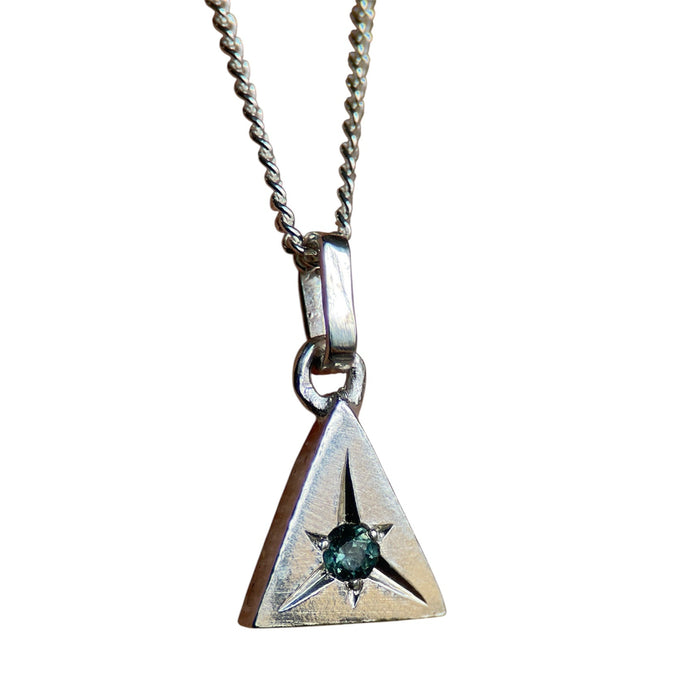 PRISM IV TEAL SAPPHIRE-Necklaces-Corkysaintclair Melbourne