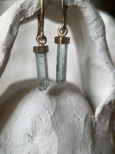 PURE LIGHT I AQUAMARINE-Earrings-Corkysaintclair Melbourne