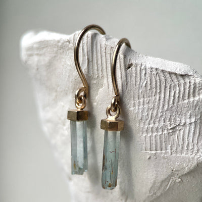 PURE LIGHT I AQUAMARINE-Earrings-Corkysaintclair Melbourne