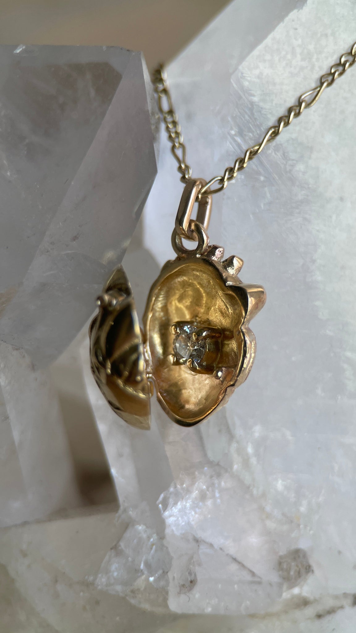 SOLID GOLD HEART LOCKET DIAMOND Corkysaintclair Melbourne