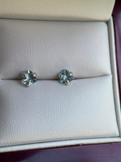 TRILLIUM III AQUAMARINE-Earrings-Corkysaintclair Melbourne