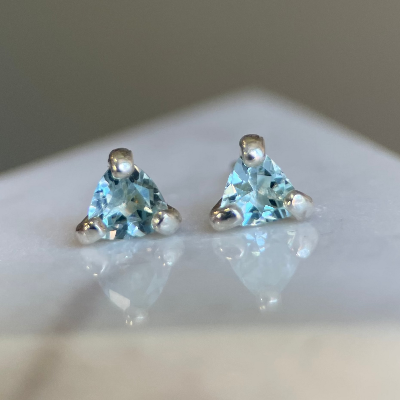 TRILLIUM IV AQUAMARINE-Earrings-Corkysaintclair Melbourne