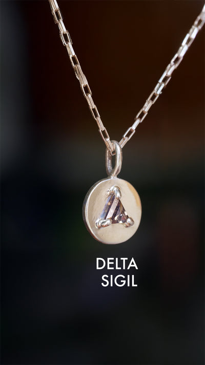 DELTA SIGIL sterling silver pendant on chain