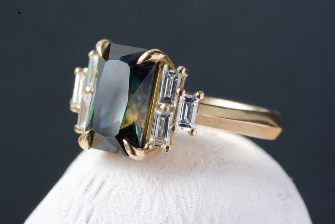 sapphire ring made in Melbourne australian sapphire hand made jewelry