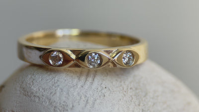 GOLD TRIPLE MAGIC EYE RING