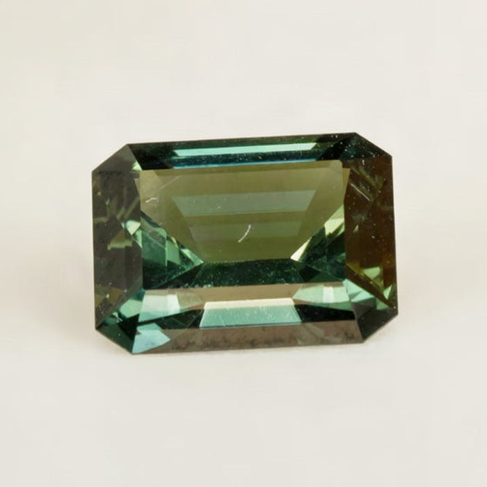 Teal green sapphire 3.00ct, emerald cut