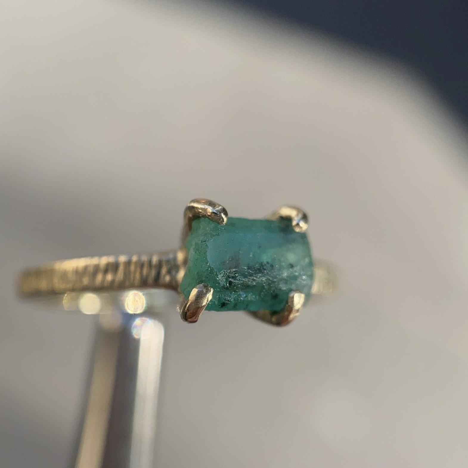BRAZILIAN EMERALD RING-Rings-Corkysaintclair Melbourne