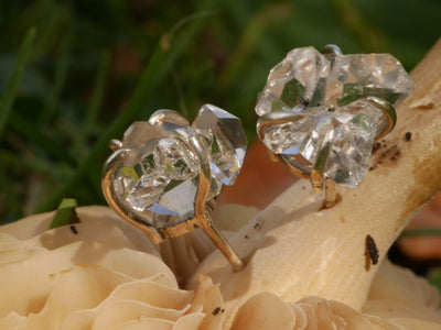 Double Headed Herkimer Studs-Accessories-Corkysaintclair Melbourne